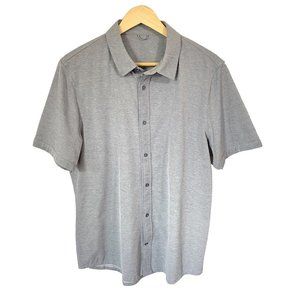Kit And Ace City Tech Performance Button Down Shirt Light Gray Men’s Large L